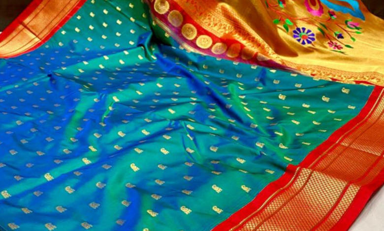 Rama Colour Paithani Saree